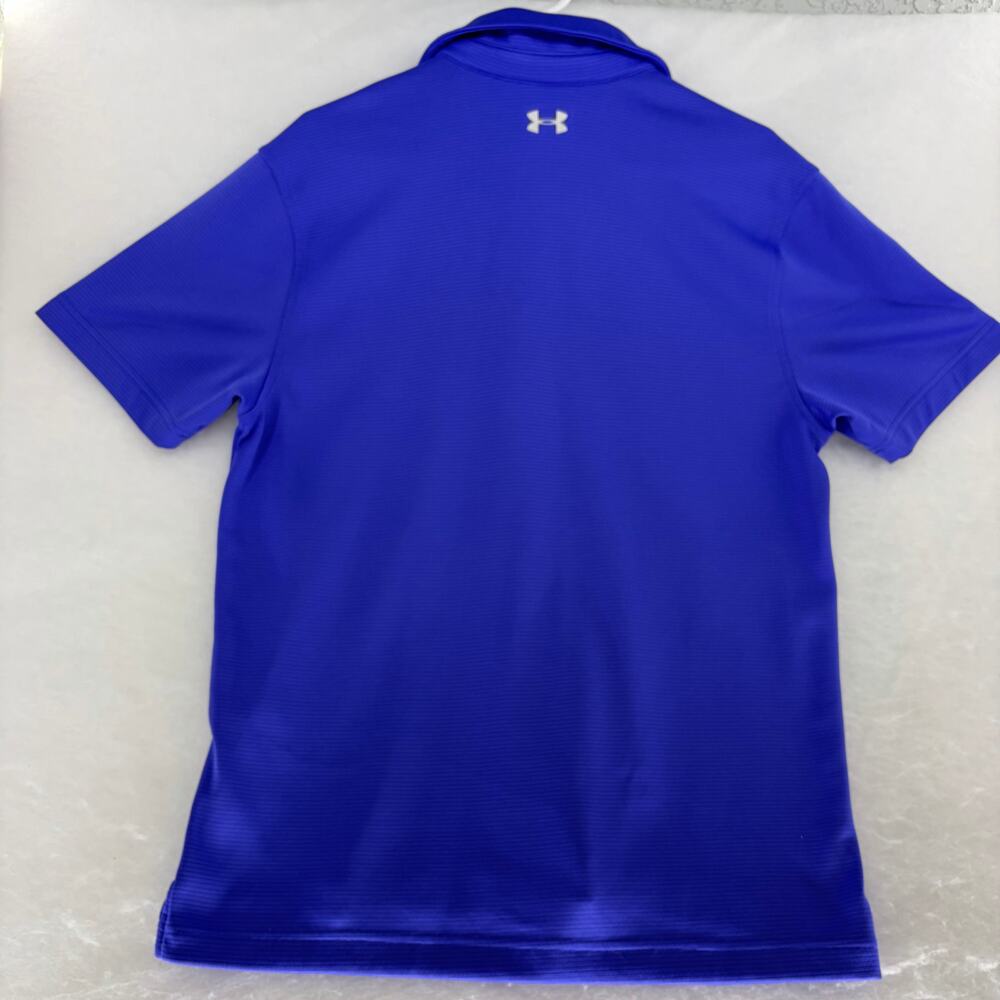 Under Armour Men's UA Tech Polo Purple HeatGear Loose Fit Medium - Picture 2 of 14